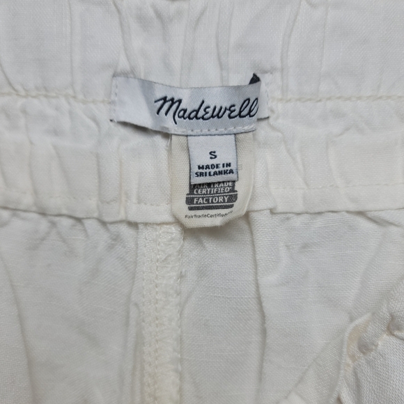 Madewell Linen-Blend Pull-On Paperbag Shorts Chic Effortless Comfort Size Small - Picture 7 of 8